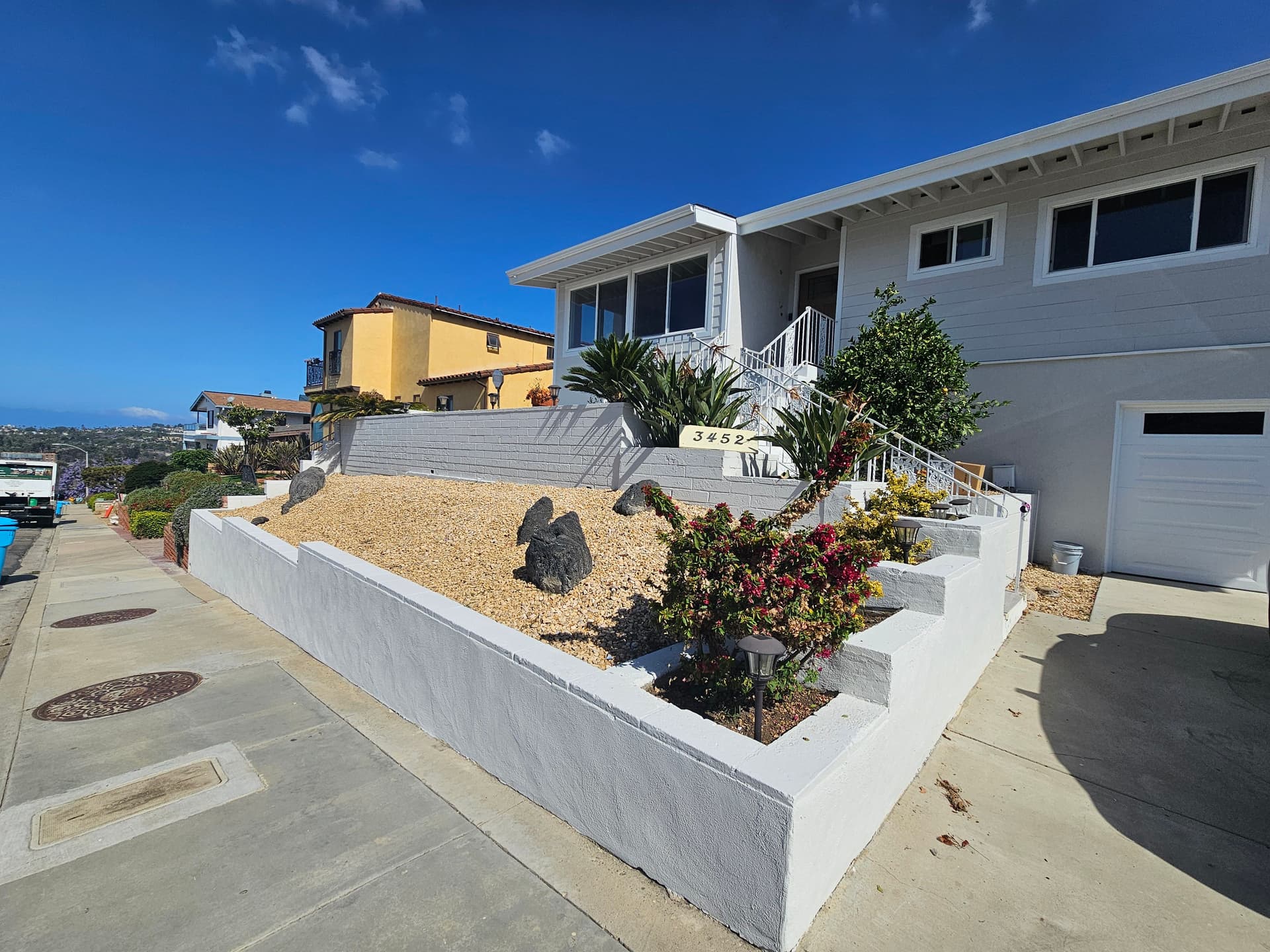 Gallery photos for San Diego Hillside Home Gets a Clean Modern Exterior Repaint: Image #1